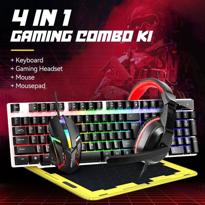 Gaming Keyboard Mouse And Headset Combo - NUEVO Combo de Teclado y Ratón