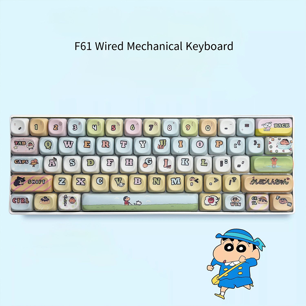 Keyboard Gaming Blue Switch - Teclado Mecánico Crayon Shin-Chan de 61