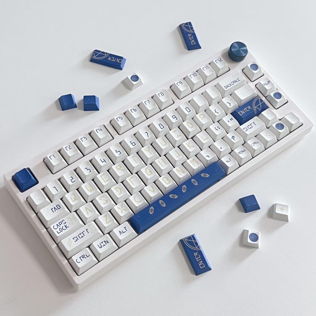 Keyboard Gaming Blue Switch - Teclas PBT de perfil de cereza