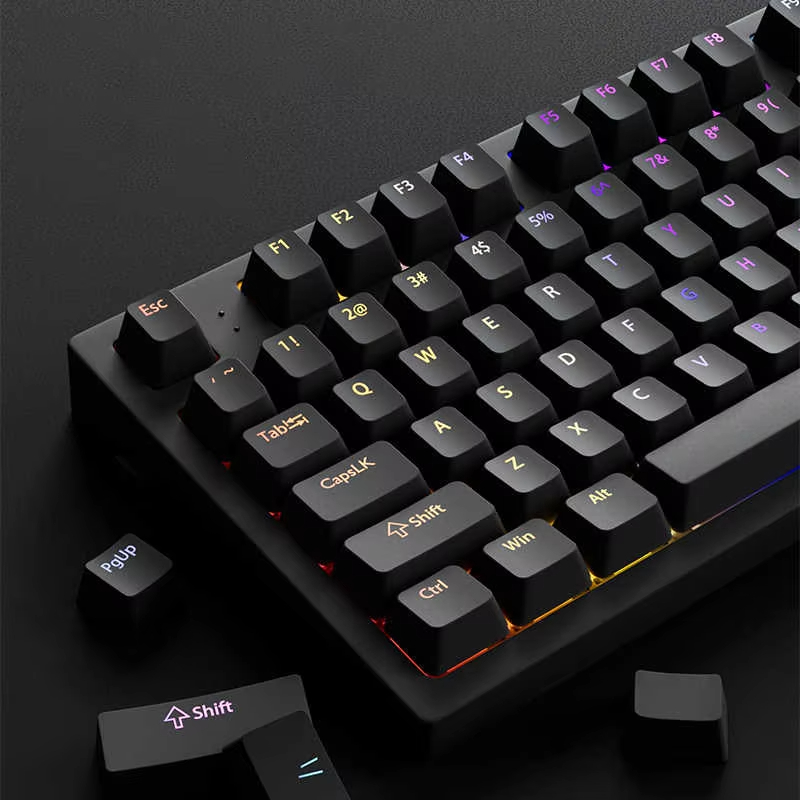 Keyboard Gaming Black - Más de 130 Teclas Negras Personalizadas