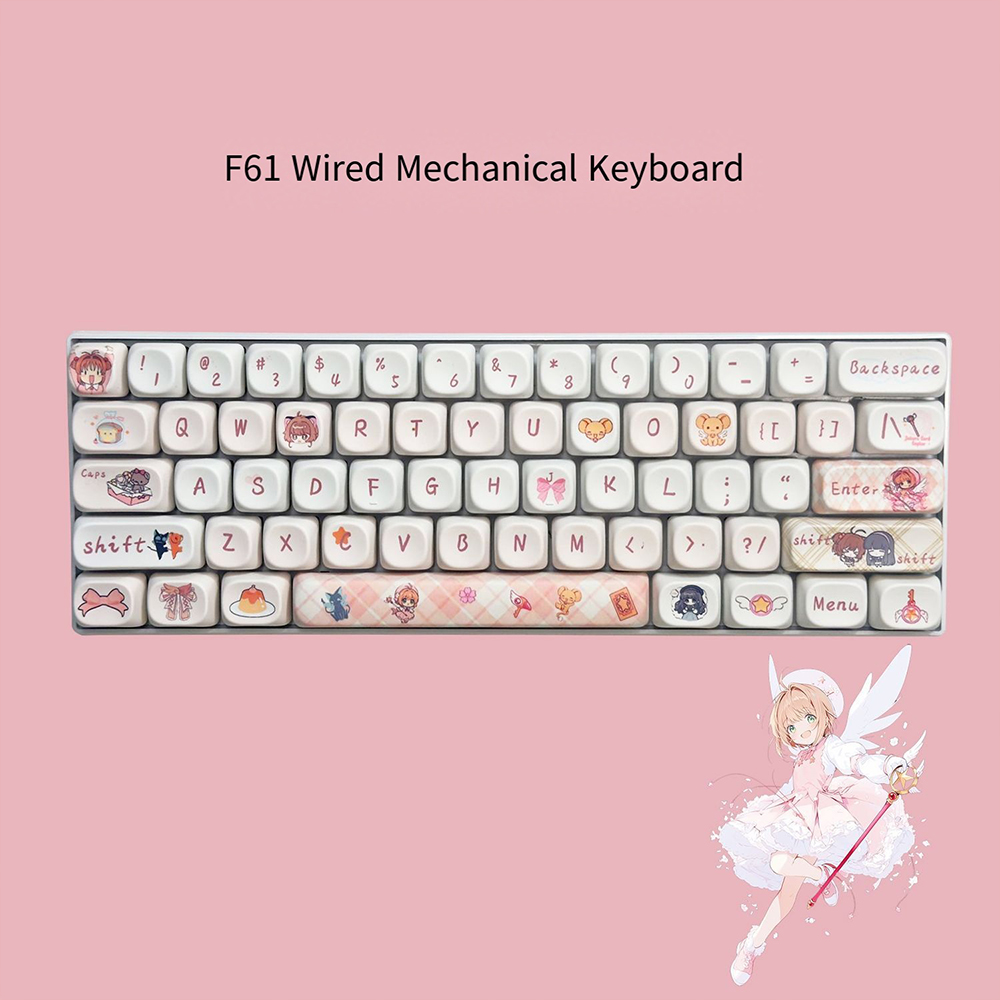 Keyboard Gaming Blue Switch - Teclado Mecánico Cardcaptor Sakura de 61