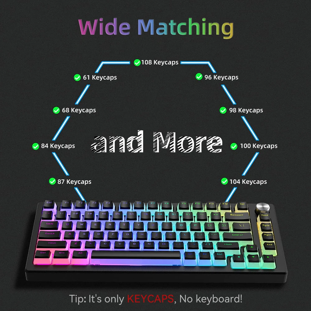 Nuevas teclas Pudding PBT, 129 - Gaming Keyboard Half reseña y precio