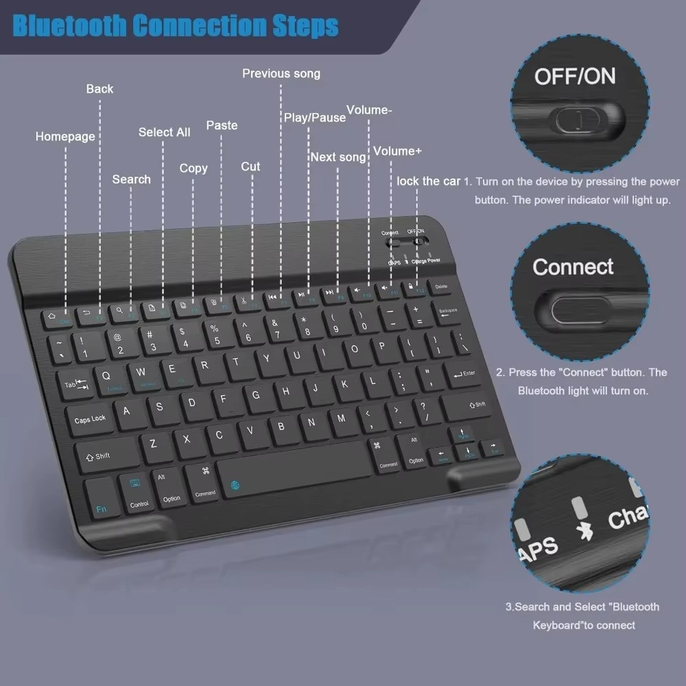 Teclado inalámbrico Bluetooth  - Gaming Keyboard Wireless reseña y precio
