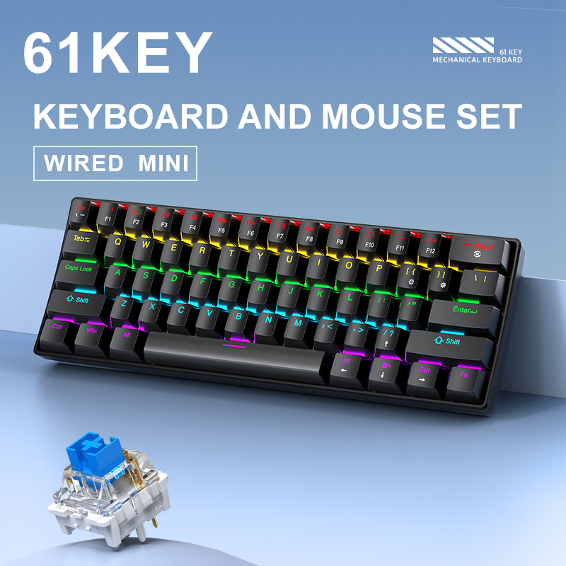 APAYADO K61 Mini teclado mecán - Gaming Keyboard Half reseña y precio