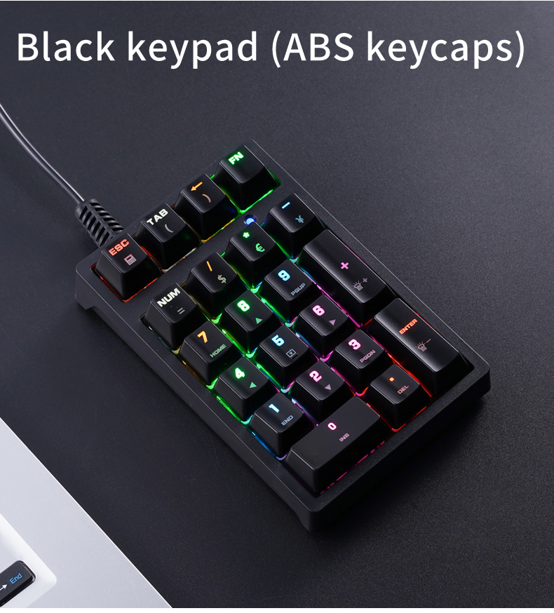 Teclado Numérico Mini T21 con  - Keyboard Gaming Blue Switch reseña y precio