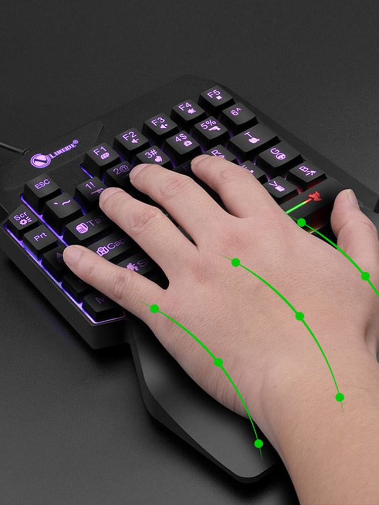 Teclado Mecánico de Una Mano p - Gaming Keyboard Half reseña y precio