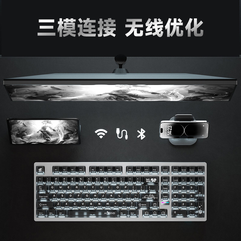Teclado mecánico inalámbrico W - Gaming Keyboard Mechanical Wireless reseña y precio