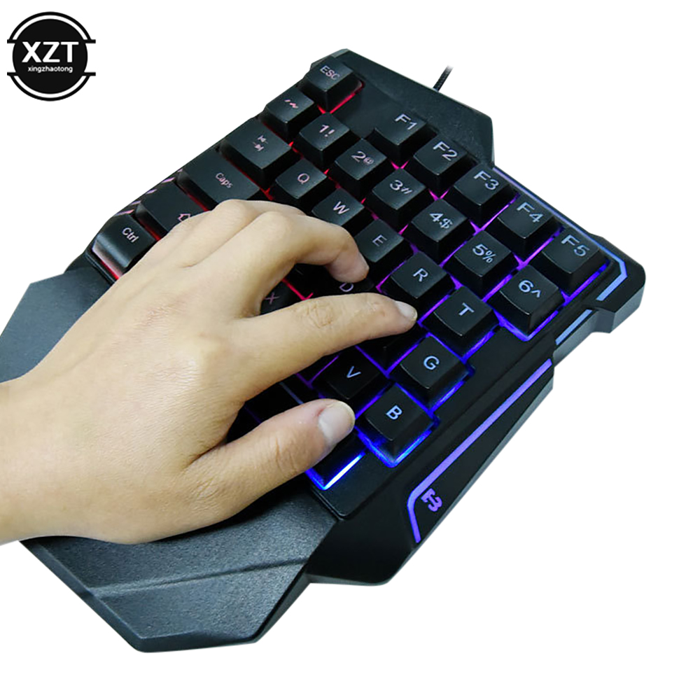 Teclado USB de una sola mano p - Gaming Keyboard Half reseña y precio