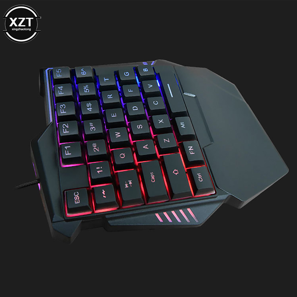 Teclado USB de una sola mano p - Gaming Keyboard Half reseña y precio