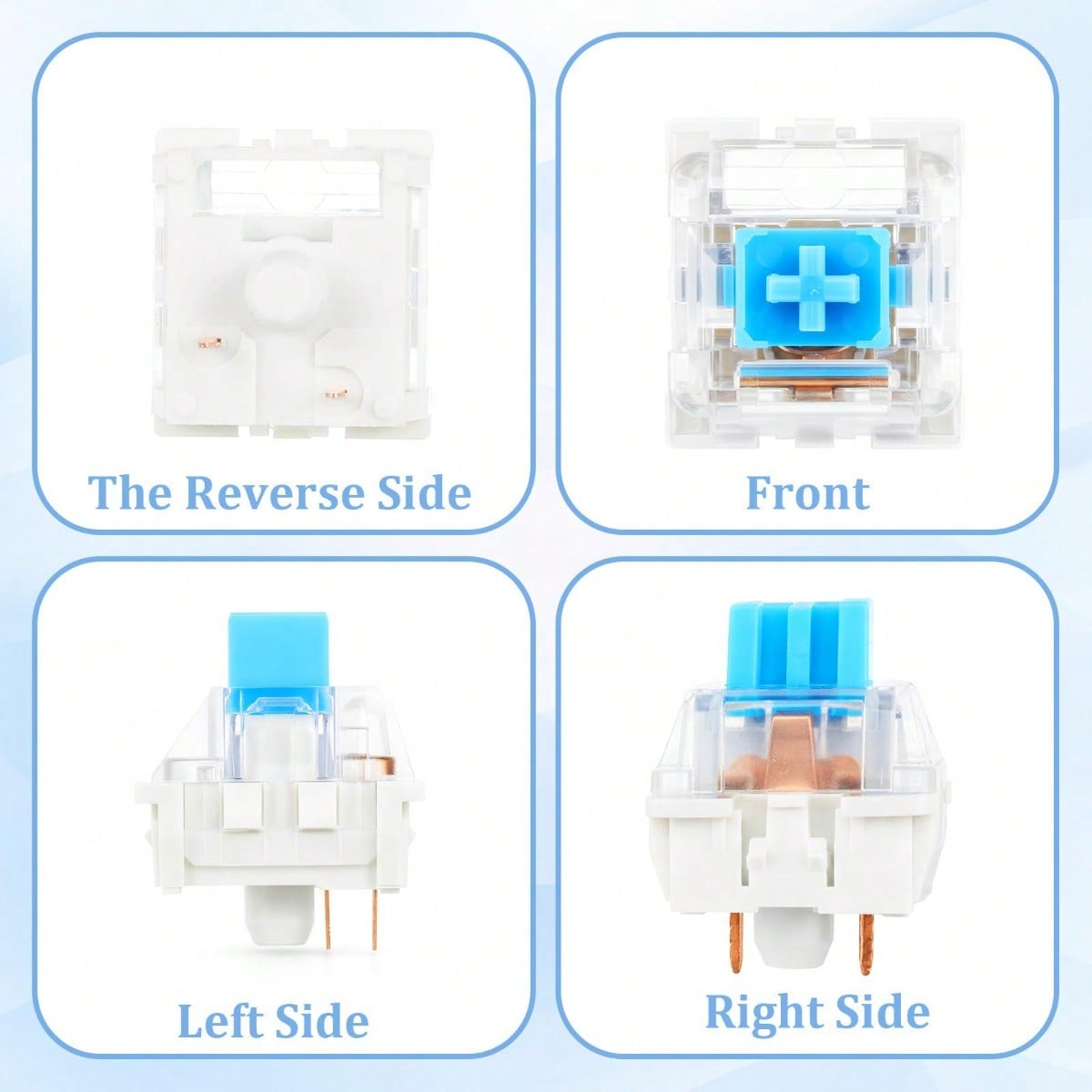100 interruptores azules práct - Keyboard Gaming Blue Switch reseña y precio