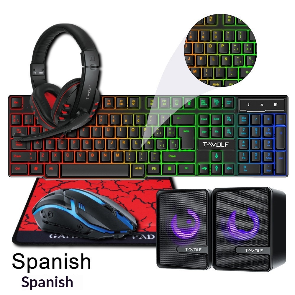 Combo de Juego con Teclado Esp - Gaming Keyboard Mouse And Headset Combo reseña y precio