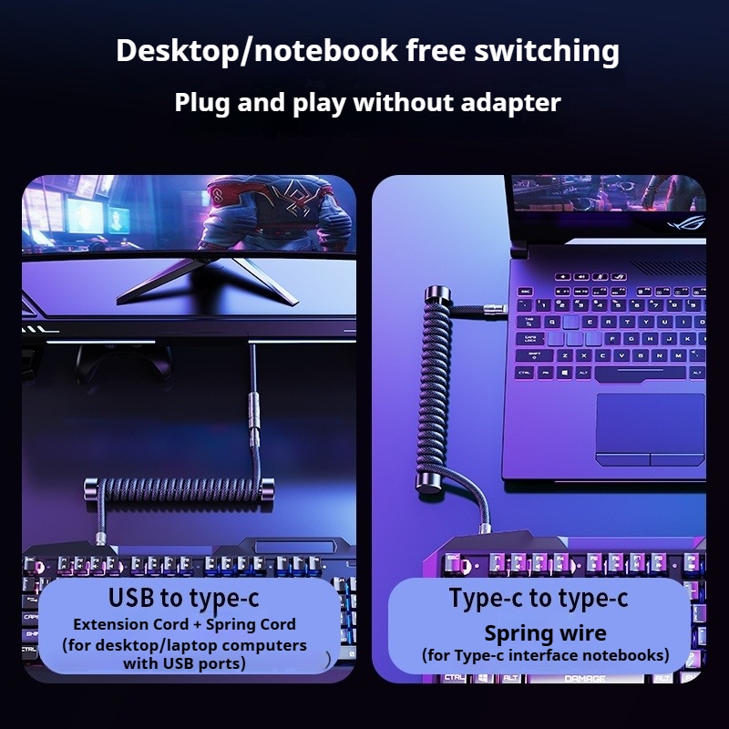 Cable de Teclado Enrollado Ear - Gaming Keyboard Ergo reseña y precio