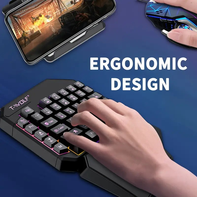 Convertidor de juegos móvil 2  - Gaming Keyboard Mouse And Headset Combo reseña y precio