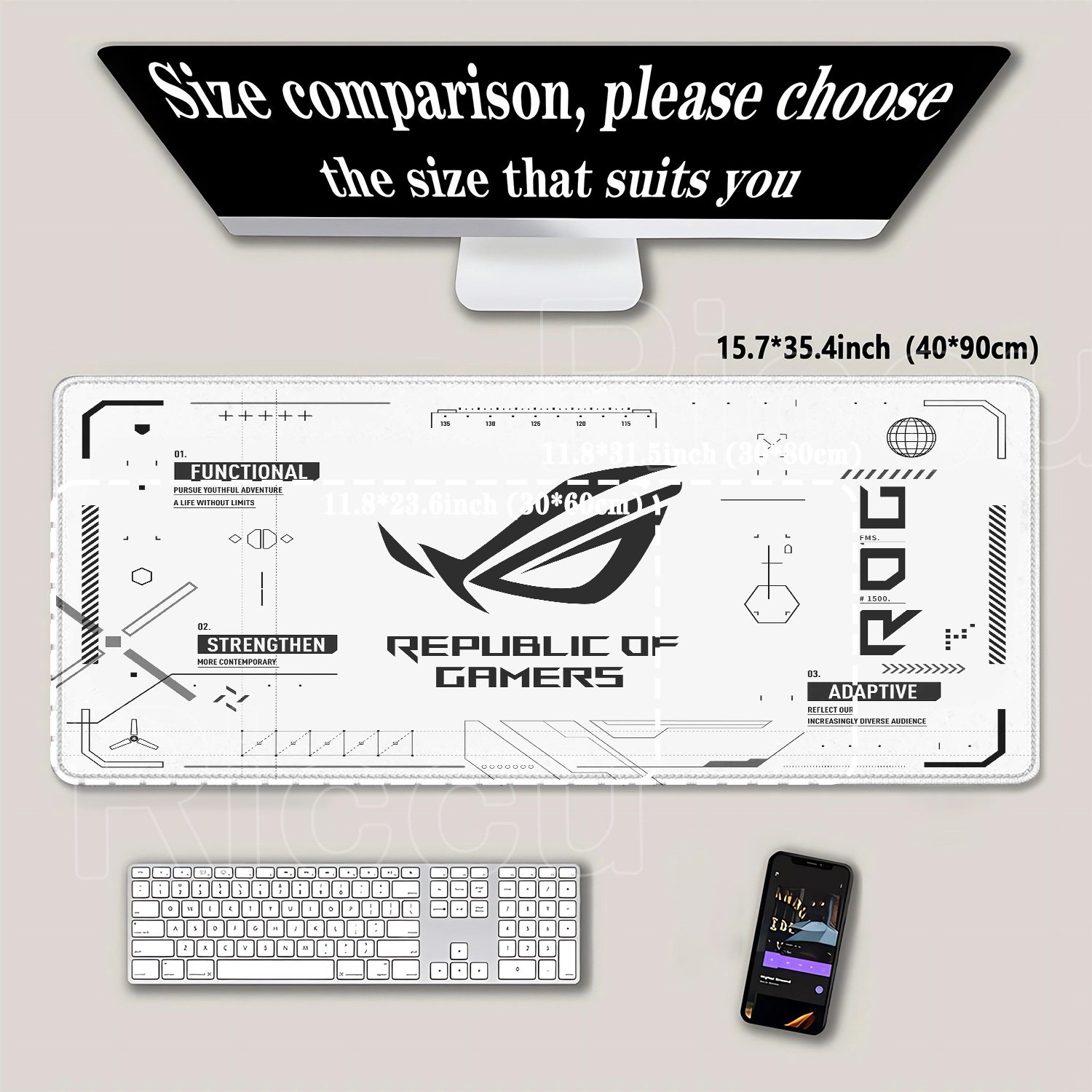 Alfombrilla de Ratón Grande pa - Gaming Keyboard Asus reseña y precio