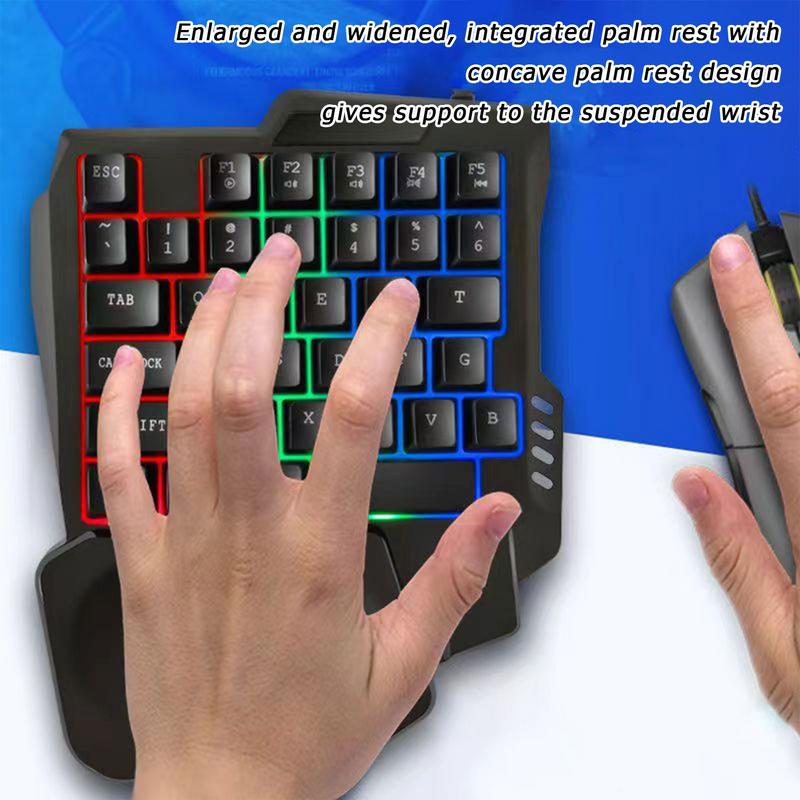 Teclado para juegos de 35 tecl - Gaming Keyboard Half reseña y precio