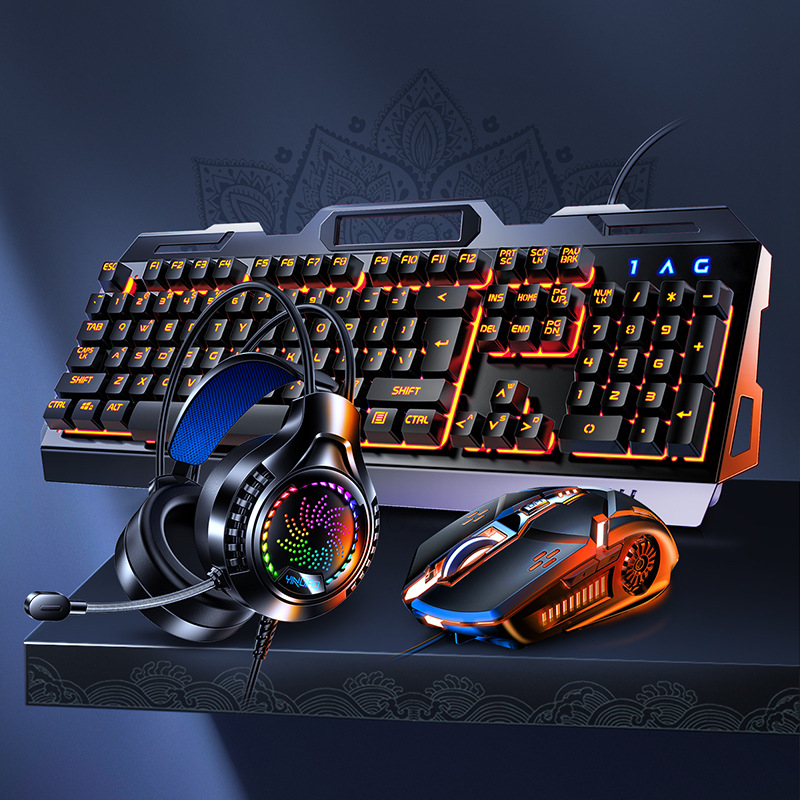 Juego de Teclado Mecánico para - Gaming Keyboard Mouse And Headset Combo reseña y precio
